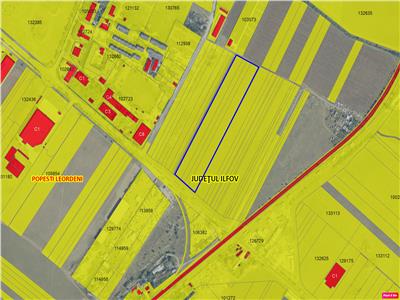 Vanzare teren Popesti Leordeni - Oltenitei - Centura, Ilfov