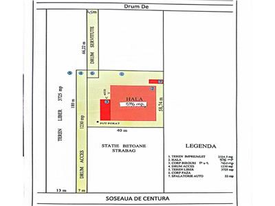 Vanzare depozit/hala/spatiu industrial cu teren 5.980mp Domnesti - Centura, ILFOV