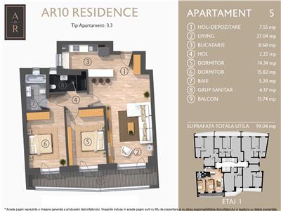 Vanzare apartament 3 camere Dacia- Eminescu, Bucuresti